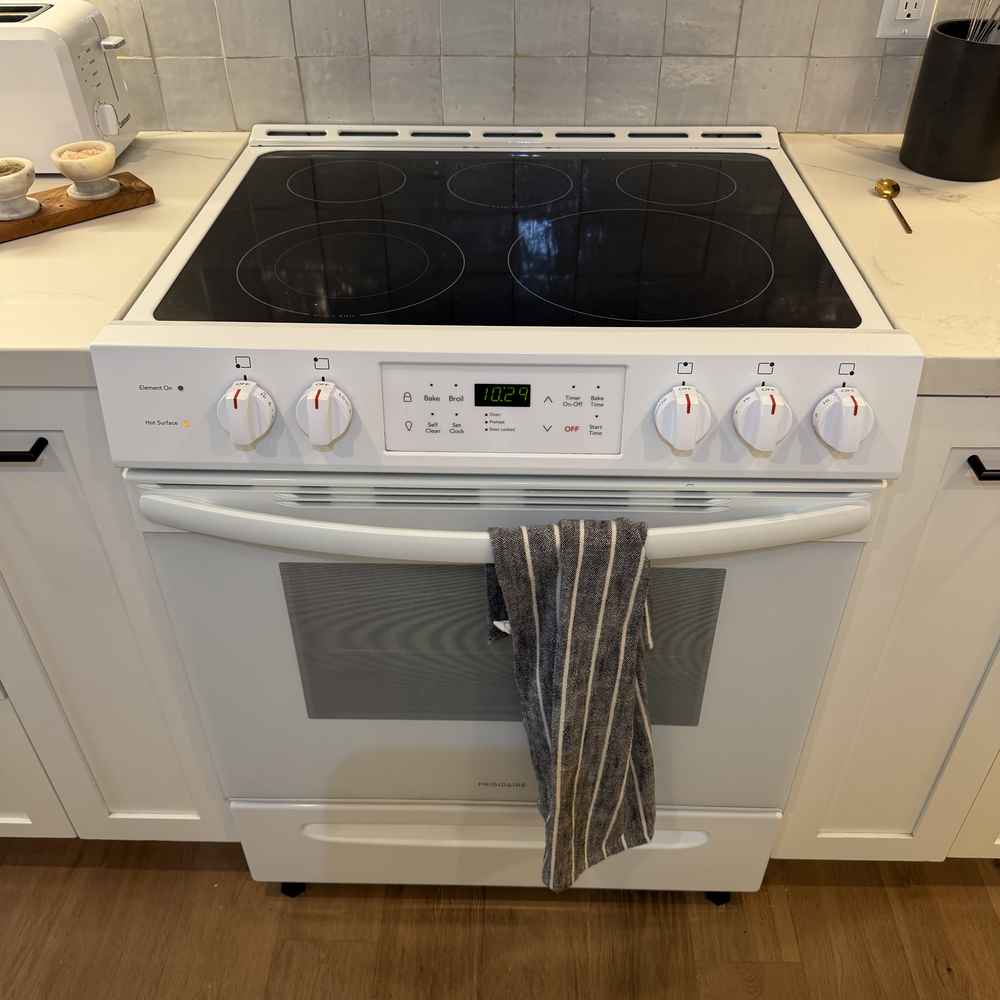 Frigidaire electric glass smooth-top range serviced in a San Diego home &mdash; Spark Appliance Repair