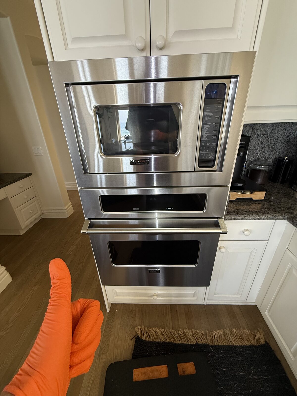 Stainless double wall oven in an Oceanside kitchen during a Spark Appliance Repair service call in September 2025